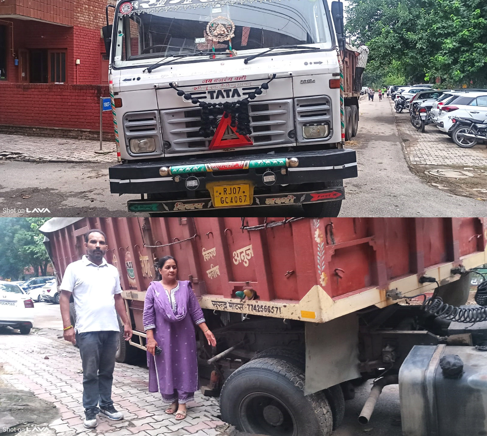 Road caved in in Chandigarh Sector-43, truck loaded with 35 tonnes of goods sank into the ground – major accident averted.